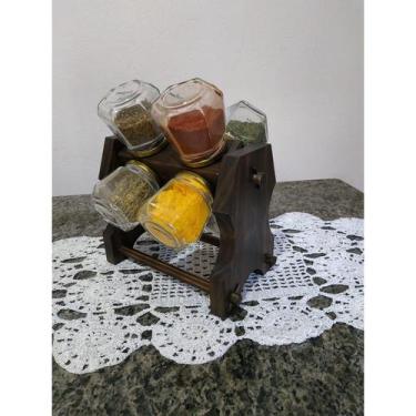 Imagem de / Art & Lar / Porta Temperos 8 Potes Giratório