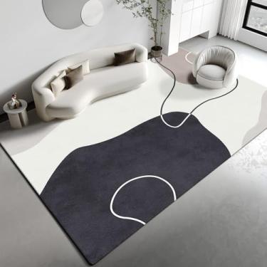 Imagem de Decoração de sala de estar simples Tapete de cabeceira de quarto Grande área Antiderrapante Tapetes de quarto infantil doméstico, 8,180x280cm