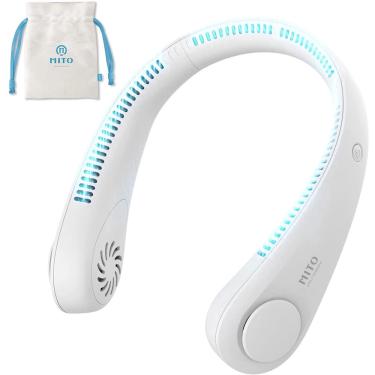 Imagem de Ventilador portátil de pescoço pendurado,4000 mAh Bateria Operada Com Pescoço Sem Lâmina Ventilador, Projeto de Fone de Ouvido Ventilador de Resfriame