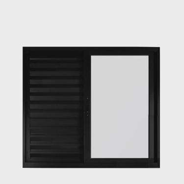 Imagem de Janela de Alumínio Veneziana 100x150cm 3 Folhas Suprema Hale Esquadrias