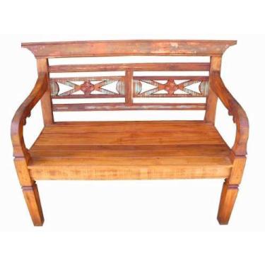 Imagem de Banco Namoradeira Rústico Peacock Madeira Demolição - Cód 1121