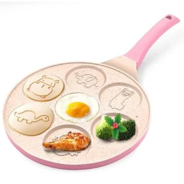 Imagem de Panela De Frigideira De Ovo Antiaderente Com Desenho 7 Orifícios/Cozimento Sem Fumo/Frito/Panqueca
