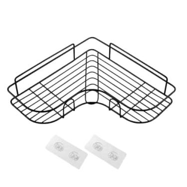 Imagem de Suporte Para Banheiro Porta Shampoo Sabonete de Canto Qualidade Premium Fixação Adesiva (01 prateleira)