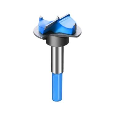 Imagem de Ｂｅｓｇａ Broca chata de dobradiça de haste hexagonal, ferramentas de corte de madeira, fácil de instalar, haste redonda, cortador de madeira para compensado, Azul, 80mm
