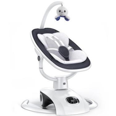 Imagem de Balanço elétrico para bebês VavaSoo 6 Motion com controle remoto cinza