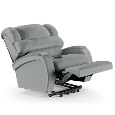 Imagem de Poltrona Do Papai Reclinável Kalie Elevação Lift Elétrico Fh9 Pu Cinza - Mpozenato