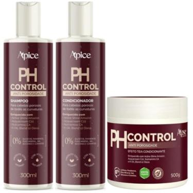 Imagem de Kit Ph Control Apse Tratamento Completo Shampoo Condicionador E Mascara Anti Porosidade Capilar