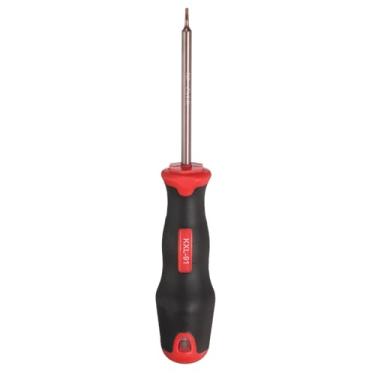 Imagem de HARFINGTON Chave de fenda triangular de 1,8 mm, chaves de fenda magnéticas, 10 cm, aço de liga S2 tratado termicamente com alça ergonômica para conserto DIY, vermelho e marrom