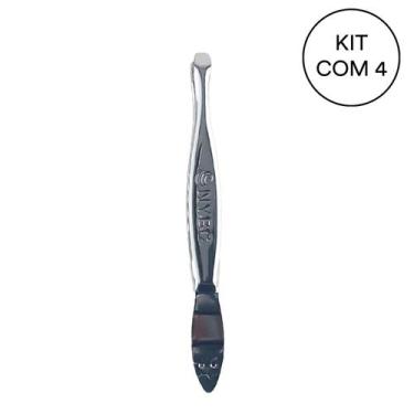 Imagem de Kit 4 Pinça Ponta Reta-Cartela Com 12 Pçs Aço Carbono NYBC - NYBC Beau