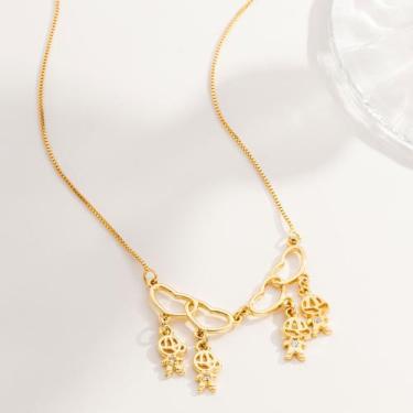 Imagem de Colar Pingente Canga 4 Filhos Banhado Ouro 18K, Semi jóia - SEM MARCA