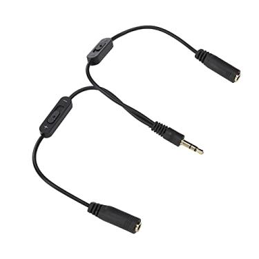Imagem de Divisor de Fone de Ouvido Cabo de Extensão de Divisor Y de Estéreo de 3,5 MmCabo Conversor de Fone de Ouvido Macho para Fêmea Adaptador de Entrada de Fone de Ouvido Duplo