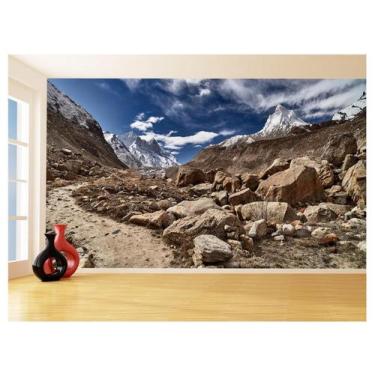 Imagem de Papel De Parede 3D Céu Azul Montanha Pedras 3,5M Nsk123 - Você Decora