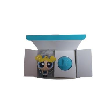 Imagem de Balm Labial Lindinha, as Meninas Super Poderosas com Chaveiro Decorativo, Azul e Amarelo