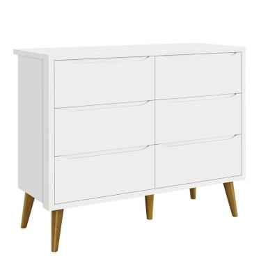 Imagem de Cômoda Retrô Theo 6 Gavetas 