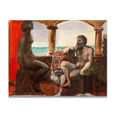 Imagem de LKXGRRSFG Impressão em tela O Escultor e Sua Estátua Pablo Picasso Cubismo – Reprodução Profissional Arte Moderna 80 x 104 cm
