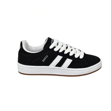 Imagem de Tenis Feminino Casual Academia Skate Orks Adulto Campus 00s Confortavel (Preto Branco, BR, Adulto, Numérico, 36)
