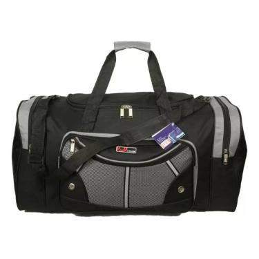 Imagem de Bolsa viagem sacola passeio mala grande reforçada 70l cinza