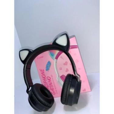 Imagem de Fone De Ouvido Gatinho Sem Fio Bluetooth FM. - Max Mídia