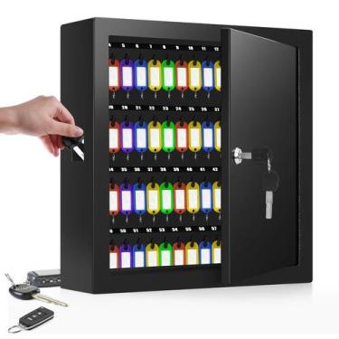 Imagem de Armário de chaves Nebakne, cofre de parede antifurto de 100 chaves com