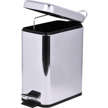 Imagem de Lixeira Retangular Slim Aço Inox 5 Litros Kala - 919390