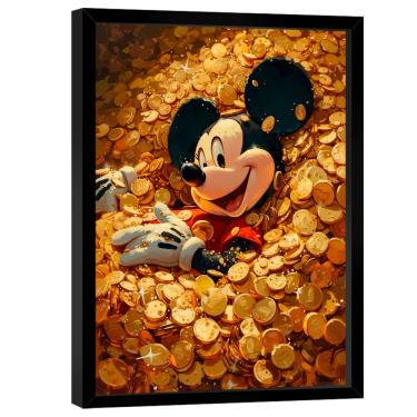 Imagem de Quadro Decorativo Mickey Mouse Ouro