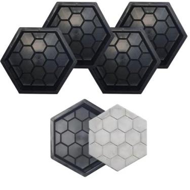 Imagem de Kit 5un Forma Plastica Molde Base p Fabricação Paver Piso Concreto Des