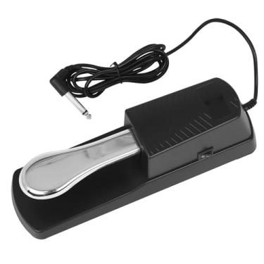Imagem de Sustain Pedal Piano Sustain Foot Pedal Metal Metal Tensão durável Design anti -deslizamento ajustável Compatibilidade universal para teclados eletrônicos pianos digitais