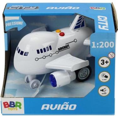 Imagem de Aviao Fricçao com LUZ e Som Mega CITY BBR TOYS