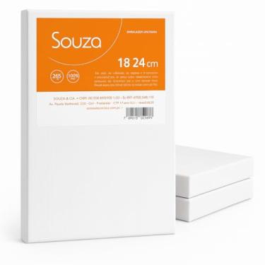 Imagem de Kit com 3 Telas para Pintura Souza & Cia 18x24cm – Algodão 100% com Chassi de Madeira – Souza – Ideal para Iniciantes, Escola e Ateliê (Kit 3 Telas – 18x24cm)