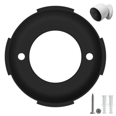 Imagem de ARSUNOVO Substituição da placa de montagem de parede para bateria Google Nest Cam, peça de substituição para colar de bloqueio/âncoras de parede compatível com câmera Nest (câmera ninho e cúpula de