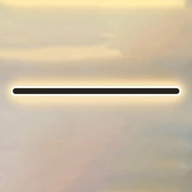 Imagem de Luz De Parede Led Longa Minimalista Com Escurecimento Interno Lâmpada De Parede De Corredor Arandela De Parede De Faixa Linear Luminárias De Teto De Montagem Embutida Pa, White, 60cm/23.6in