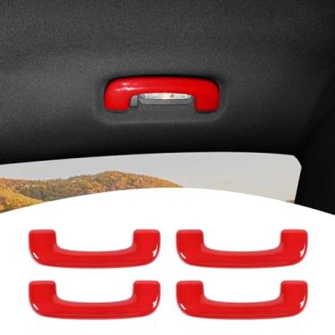 Imagem de PDKLIN Acabamento da tampa do cabo do teto do carregador para Dodge Charger 2011-2023 Vermelho Acessórios interiores 4 peças