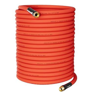 Imagem de SPECILITE Mangueira de água de jardim quente/fria de 3/10.2 cm, 61 m, -45.6 °C-87.8 °C, flexível e leve com acessórios de latão de 3/10.2 cm para quintal, ao ar livre, fazenda, vermelho