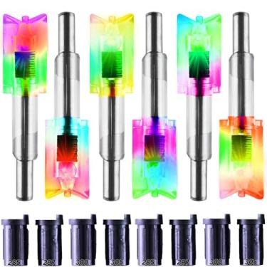 Imagem de KEAUP Pacote com 6/3 Nocks iluminados para parafusos de besta com buchas iluminadas de besta de 723,9 cm/0,754,4 cm/0,762 cm/0,762 cm/0,762 cm/0,774 pol/774.7 cm buchas iluminadas de besta de alta