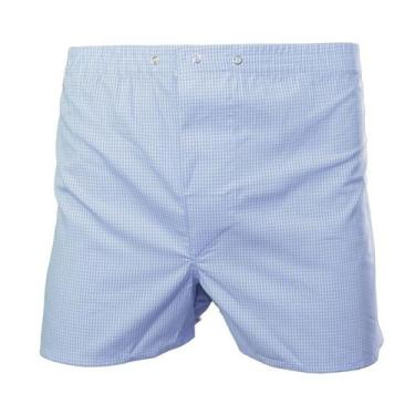 Imagem de Cueca Samba-Canção de Botão Candisani Cintura Elástica - 8560, Xadrez 