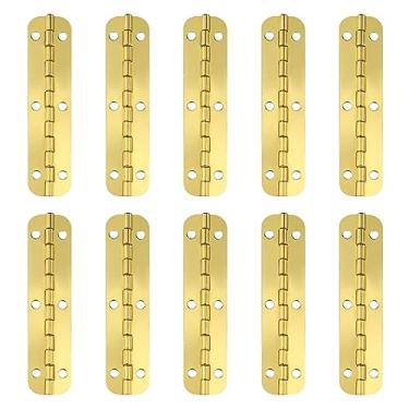 Imagem de Dobradiça oval Mike Home dobradiça longa dobradiça dobradiça antiga caixa de madeira caixa de presente dobradiça dobradiça armário armário dobradiça armário 10 peças, Yellow