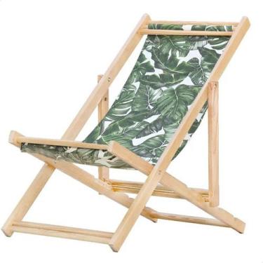 Imagem de Espreguiçadeira Dobrável Madeira Natural Piscina 118,5 cm - MHM Móveis