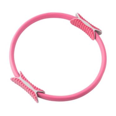 Imagem de menolana Anel de Pilates Círculo Pilates Círculo Equipamento de Resistência Antiderrapante Exercício de Anel de Fitness para Músculos Abdominais Cintura Pernas, Rosa