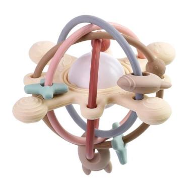 Imagem de Teether Toy Eoopoon Baby Silicone de 3 meses ou mais com Rattle Navajo