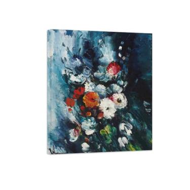 Imagem de Pôster e impressões em tela de flores vintage - reprodução de pintura de arte de parede famosa - Flores 9 imagens prontas para pendurar tela emoldurada 30x35cm12x13in