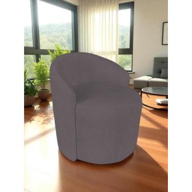 Imagem de Poltrona Yara Conforto Leitura e Descanso - Estopar, Boucle Cinza