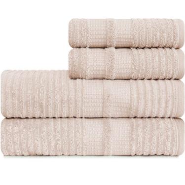 Imagem de Jogo de Toalhas 4 Peças Banhão e Rosto 100% Algodão - Brisa - Karsten