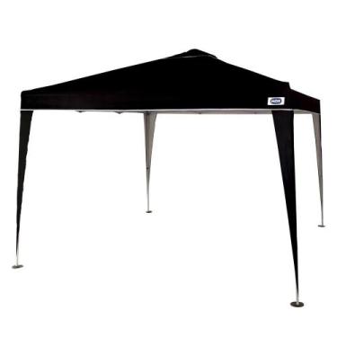 Imagem de Tenda Gazebo Praia Dobrável Preta Sanfonada 3 x 3 M Mor