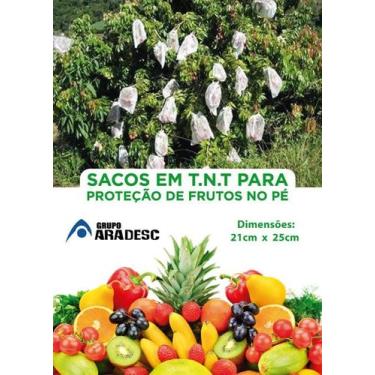Imagem de 100 Sacos Em Tnt Para Proteção De Frutas No Pe 21 X 25 Cm - FRUTA PROT