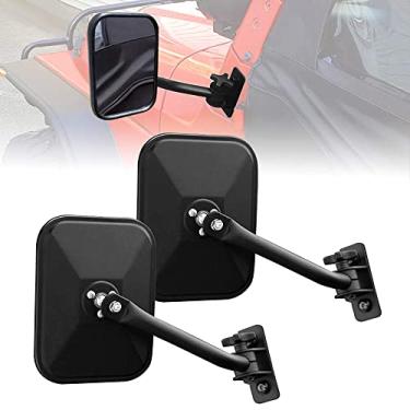 Imagem de Espelhos Retrovisores Laterais Retangulares de Alta Clareza, à Prova de Choque, Resistentes, para 97+ Com Suporte de Montagem Flexível