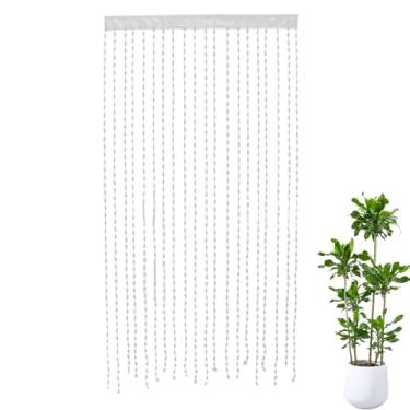 Imagem de Cortina de porta com contas, cortina com contas - corda de de fundo decorativo para apartamento, quarto, banheiro, , jantar, hotel, cozinha, berçário, casamento, guarda-roupa