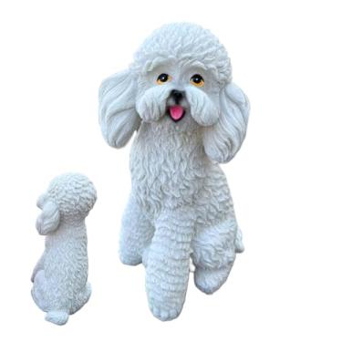 Imagem de Estátua de jardim para cães | Estátuas de cachorro fofas decoração ao ar livre, escultura decoração de casa decorações externas para gramado paisagem quintal caminho jardim pátio varanda interior sala