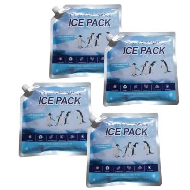 Imagem de Bolsas de gelo para refrigerador, pacotes de freezer | Acessórios de resfriamento reutilizáveis dobráveis de longa duração à prova de vazamento para viagem, almoço, pesca, praia, piquenique