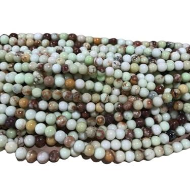 Imagem de Lady Works Fio de pedra natural turquesa limão de 33 cm, contas lisas redondas de 4 mm para fazer joias DIY | Beads_05081