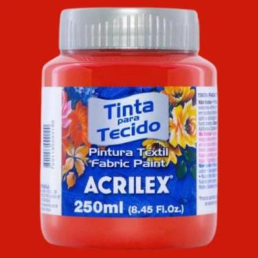 Imagem de Tinta para Tecido Fosca 250ml Acrilex - Cores Quentes - 04125, GOIABA 